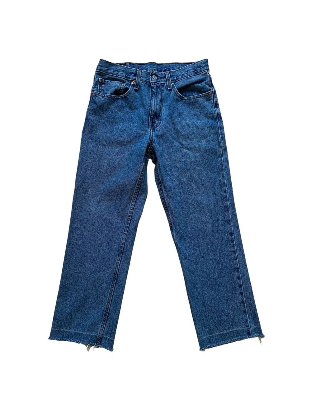 Levi’s 516 men cut off jeans straight leg zip closure 100% cotton blue denim 31